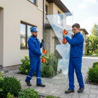 Servicetechniker stellt ein Fenster ein – Fenster- und Türenreparatur in Bad Oeynhausen